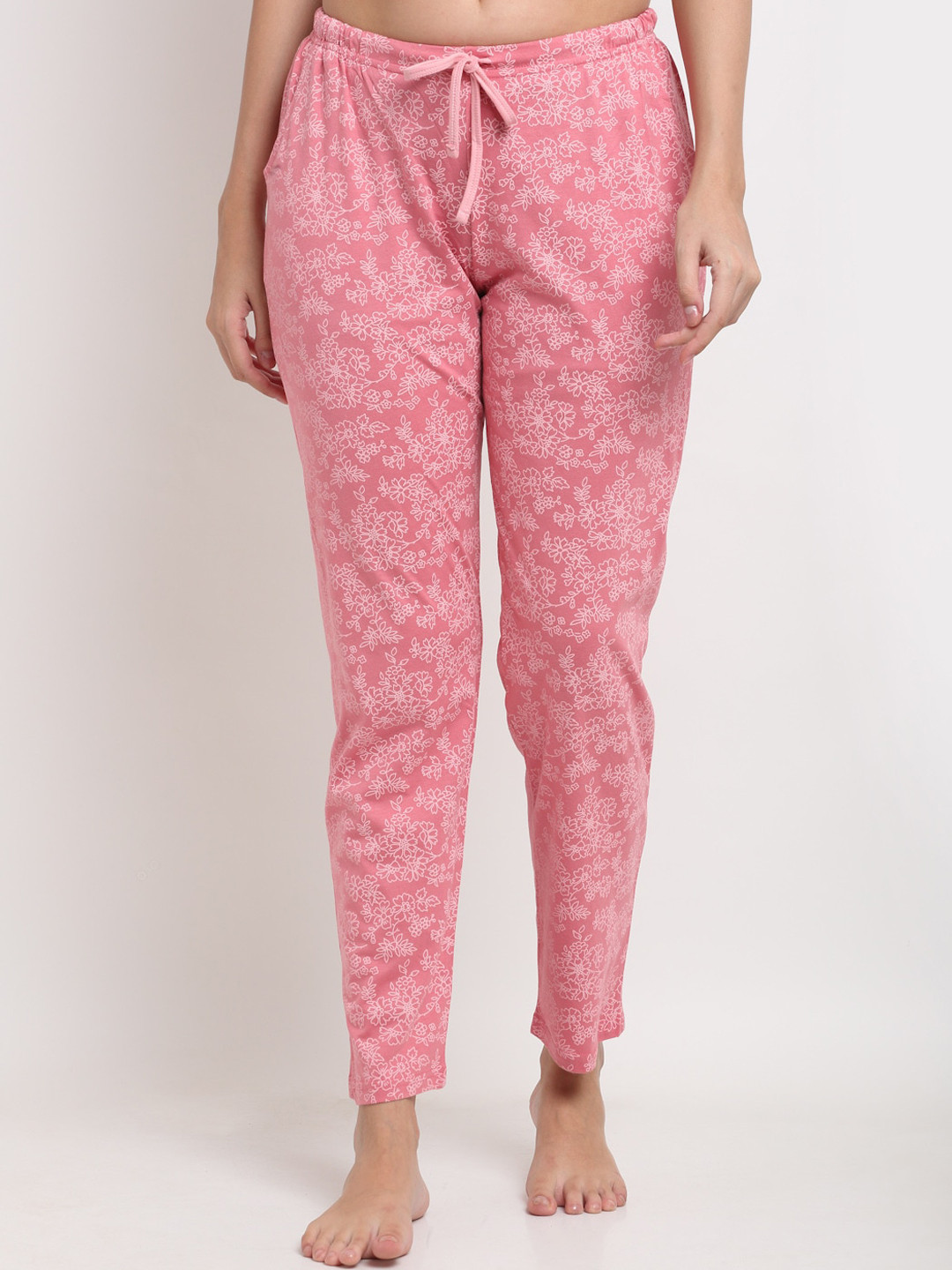 

Kanvin Women Pink Printed Lounge Pants