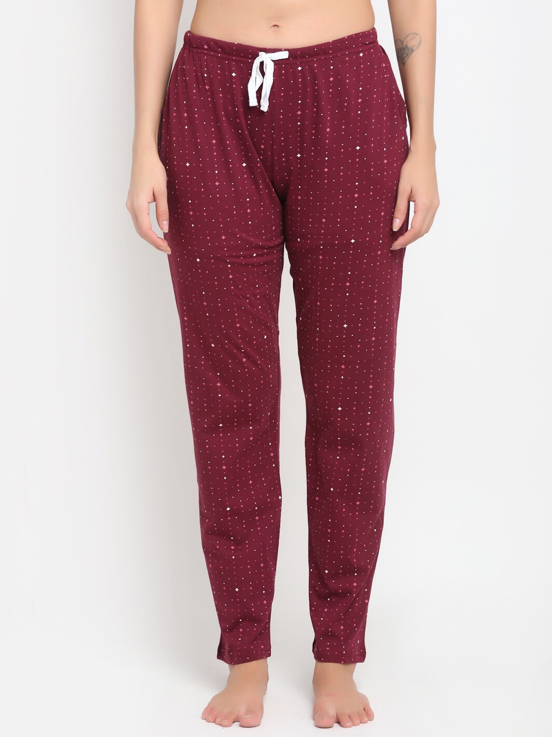 

Kanvin Women Maroon Printed Lounge Pants
