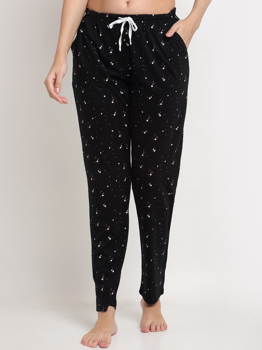 

Kanvin Women Black Printed Lounge Pants