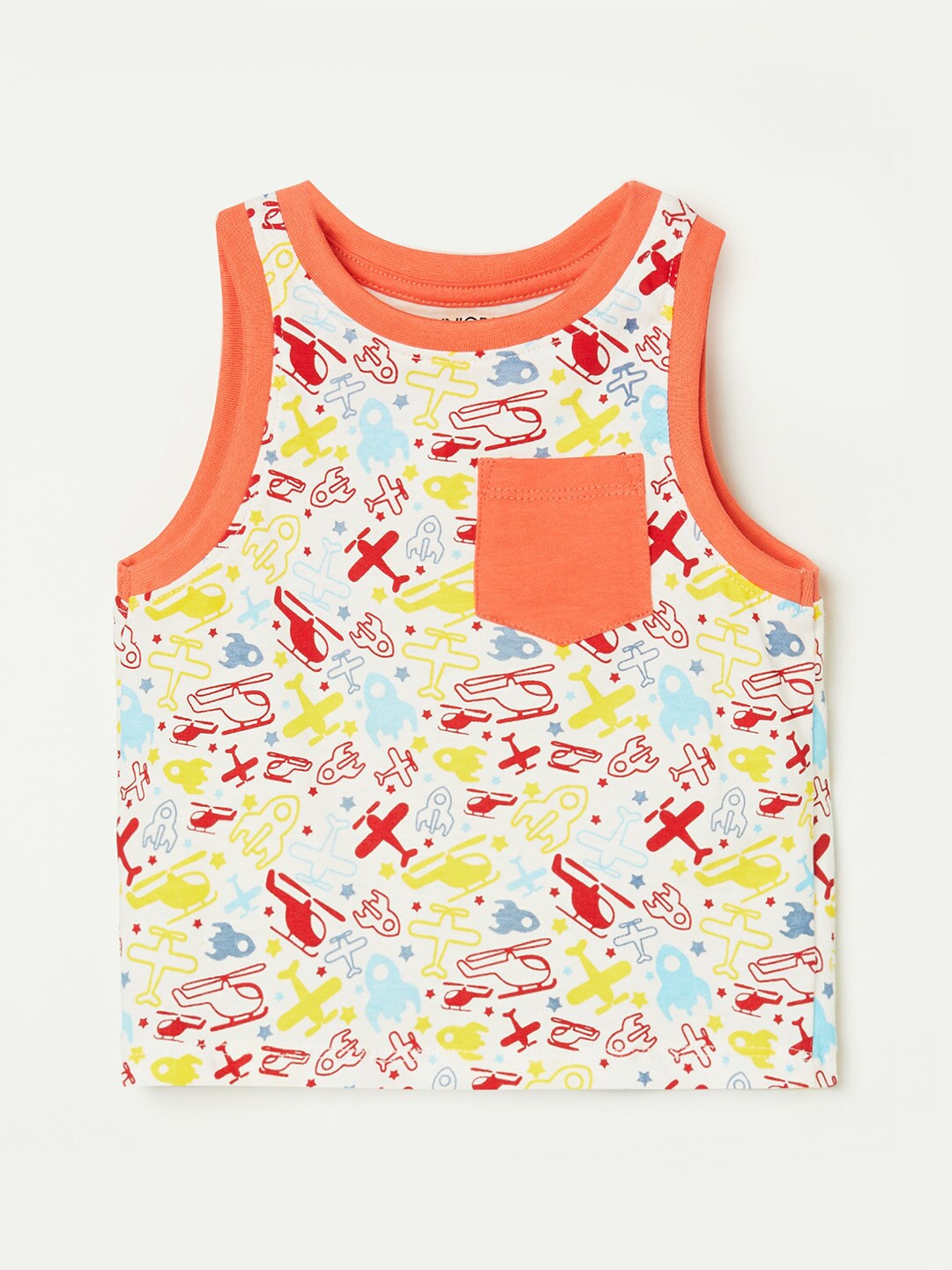 

Juniors by Lifestyle Boys White Floral Printed T-shirt