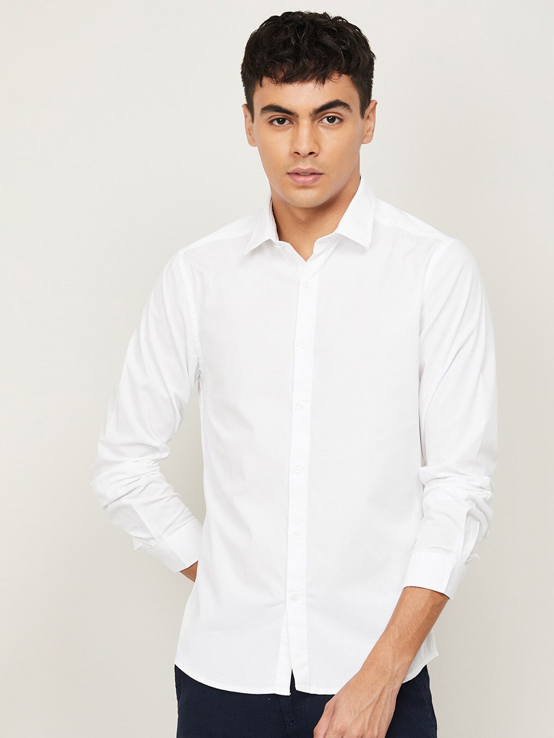 

Bossini Men White Casual Shirt