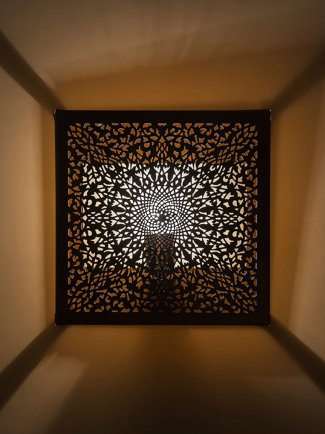 

Homesake Gold-Toned Moroccan Square Wall Lamps