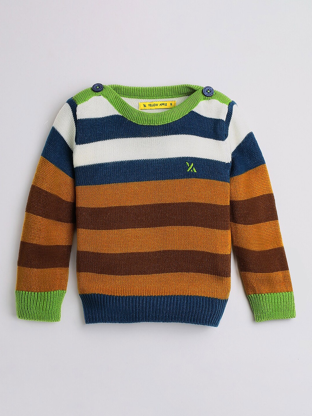 

Hopscotch Boys Navy Blue & White Striped Pullover