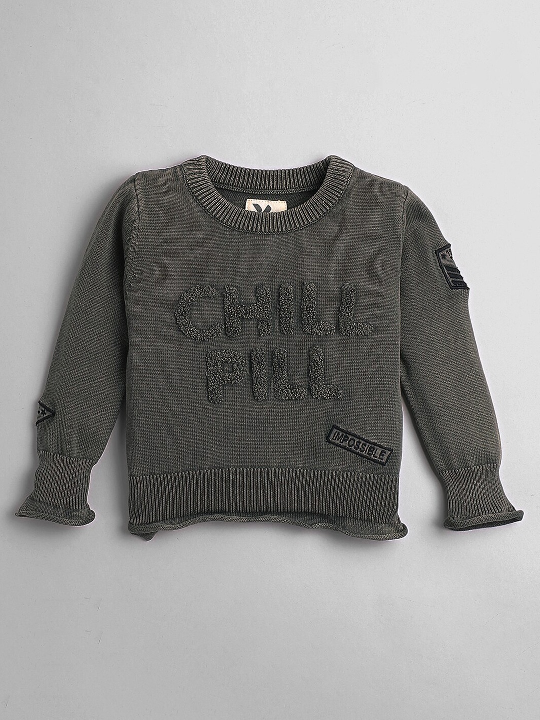 

Hopscotch Boys Grey Pullover with Embroidered Detail