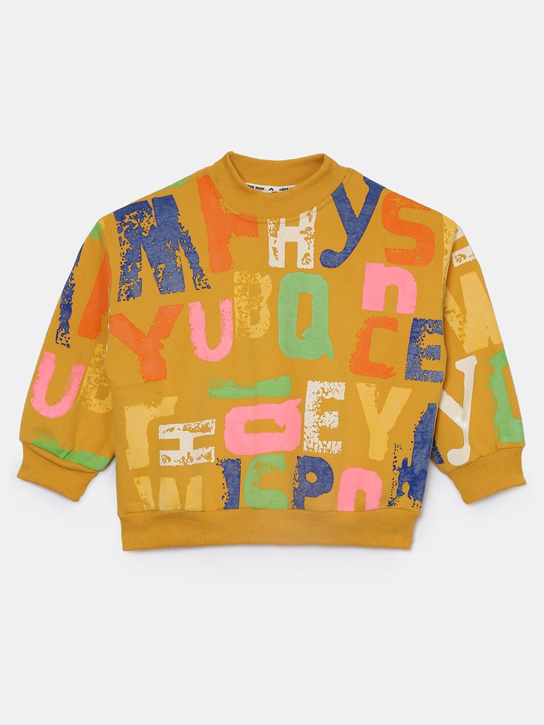 

Hopscotch Boys Yellow Printed Sweatshirt