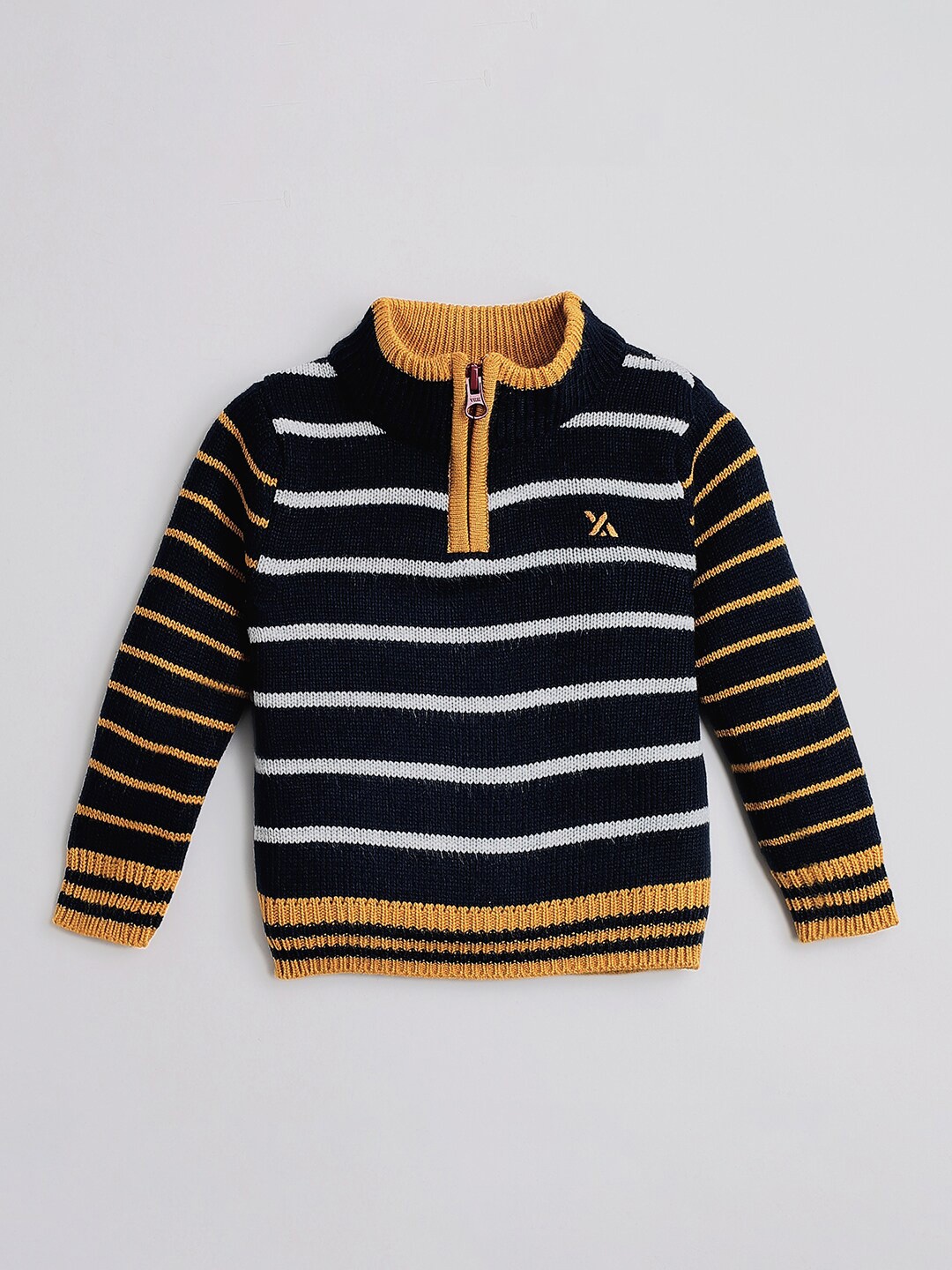 

Hopscotch Boys Navy Blue & White Printed Pullover