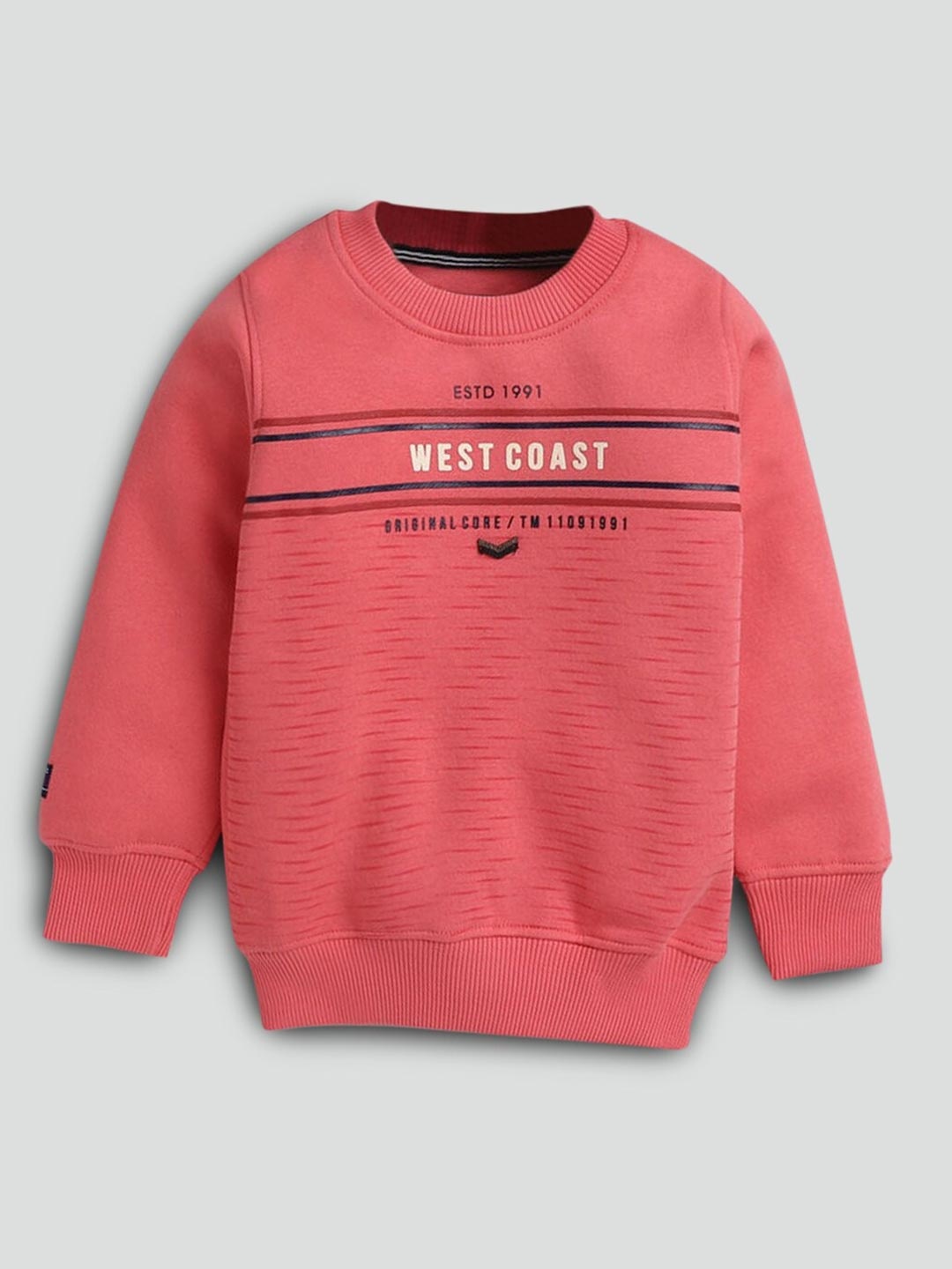 

Hopscotch Boys Peach-Coloured Printed Sweatshirt