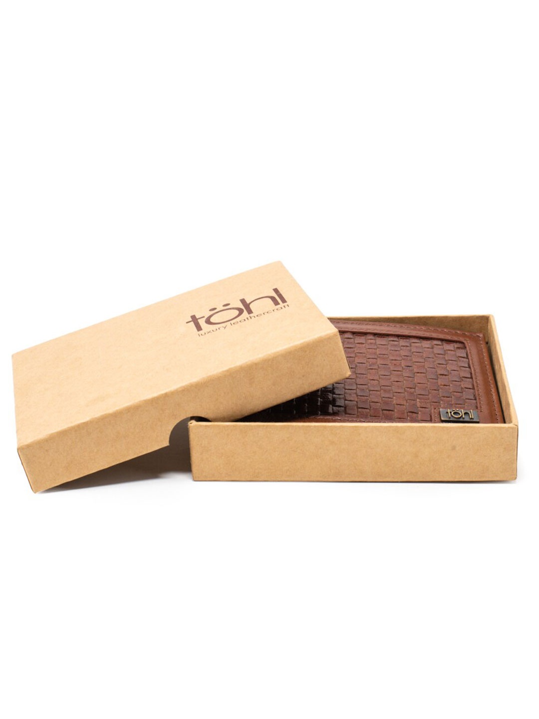 

tohl Men Tan Textured Leather Two Fold Wallet