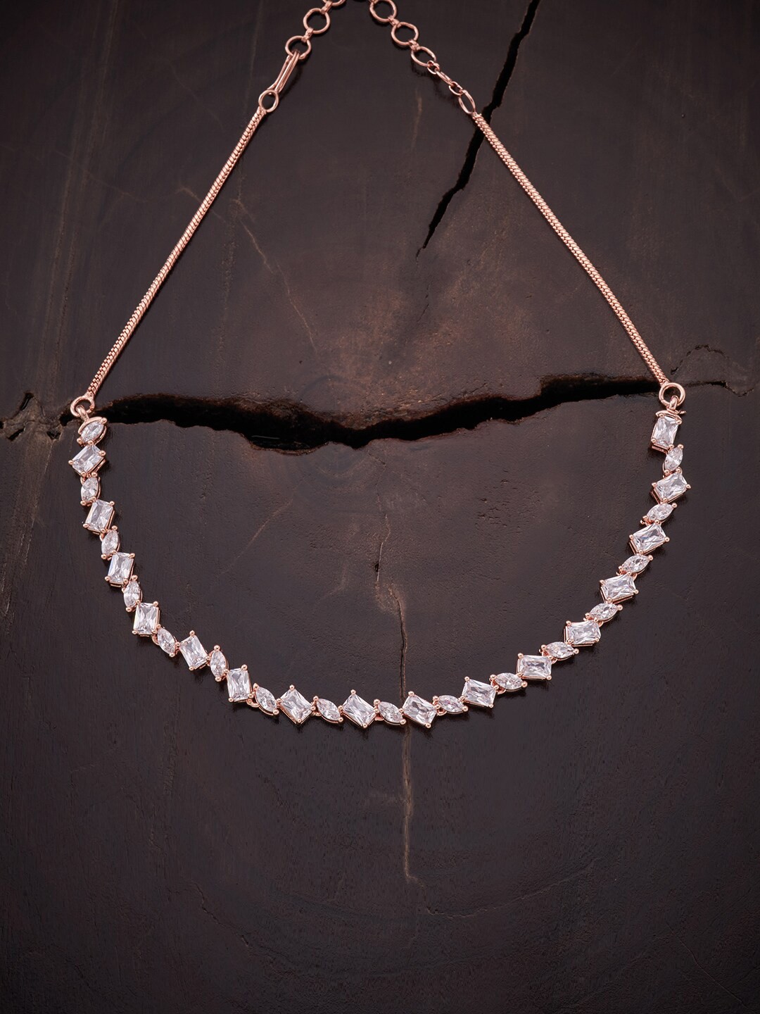 

Kushal's Fashion Jewellery Rose Gold & White Rose Gold-Plated Chain