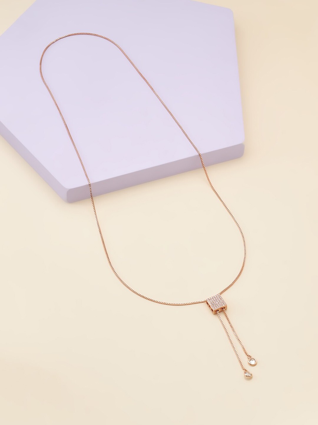 

Kushal's Fashion Jewellery Gold-Toned & White Rose Gold-Plated Necklace
