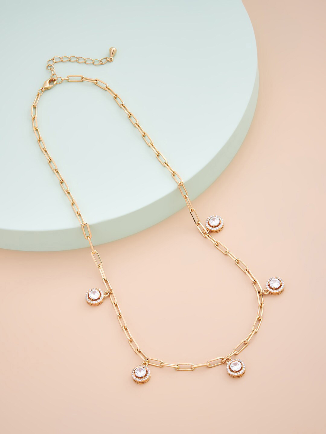 

Kushal's Fashion Jewellery Gold-Toned & White Gold-Plated Necklace