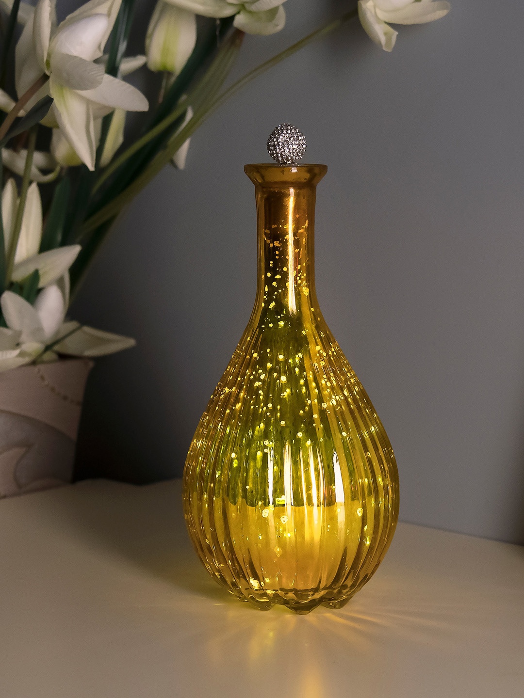 

Homesake Yellow Glass Bottle Table Lamp