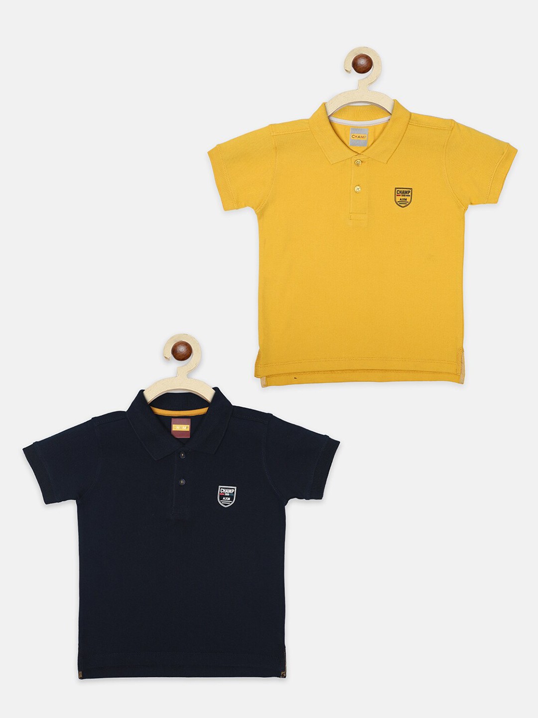 

AXM CHAMP Boys Navy Blue 2 Polo Collar T-shirt