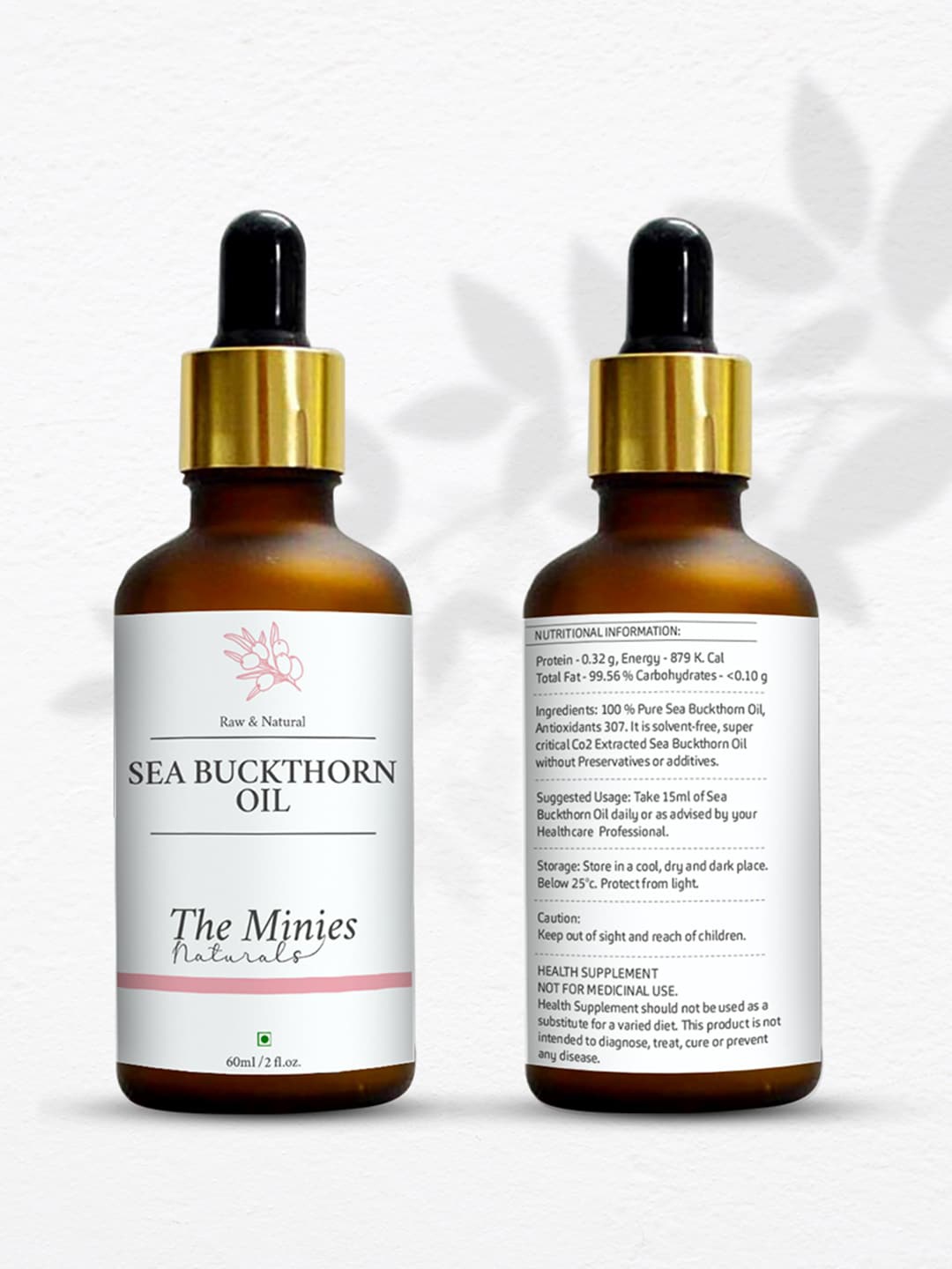 

The Minies Naturals Sea Buckthorn Oil - Reduces Dark Spots - 60ml, Brown