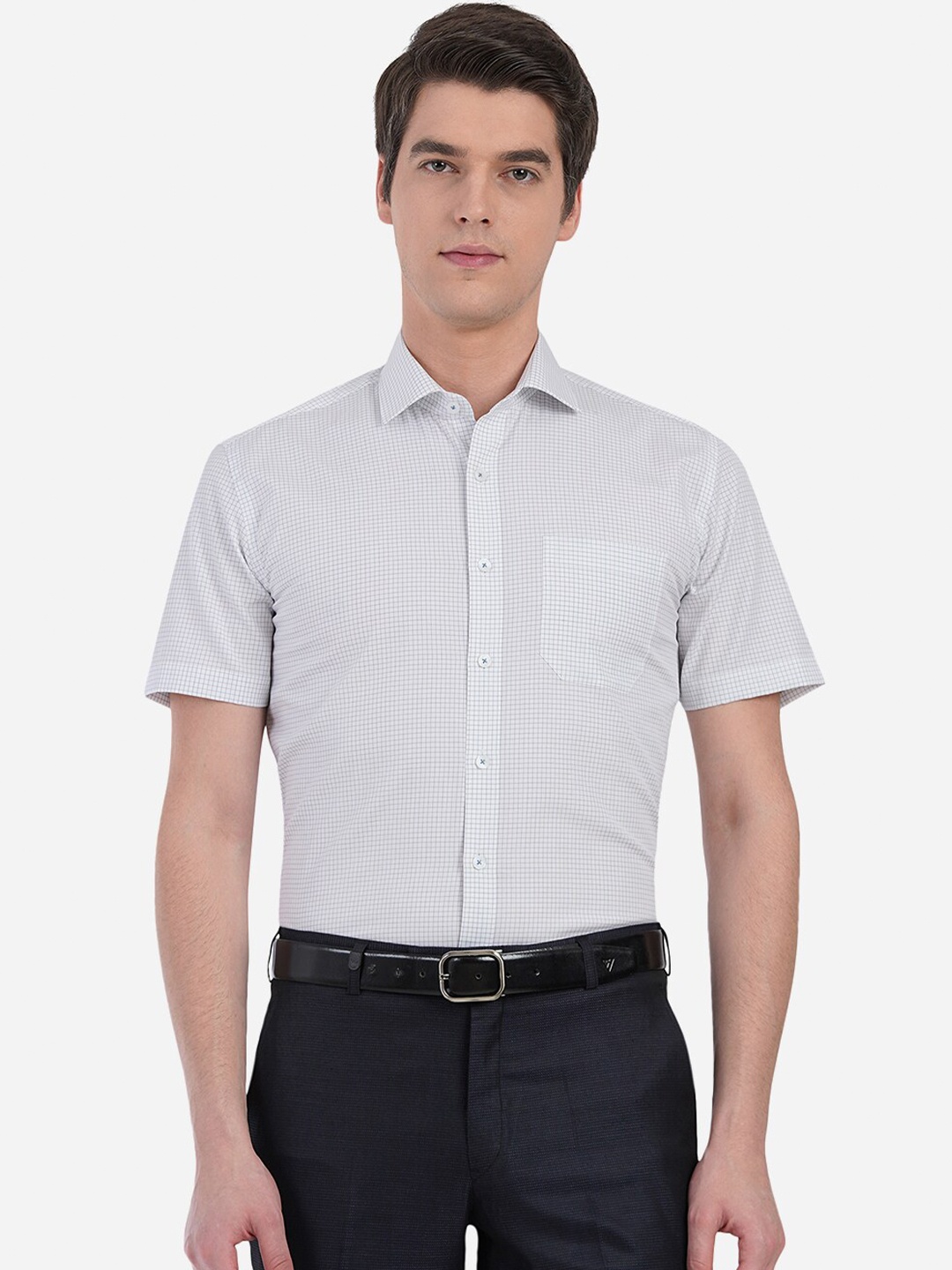 

JADE BLUE Men Blue Custom Printed Casual Shirt