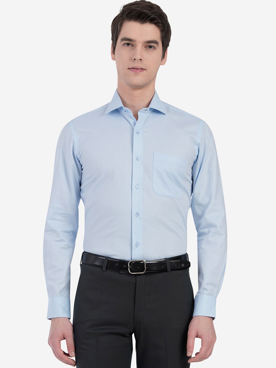 

METAL Men Blue Custom Slim Fit Casual Shirt