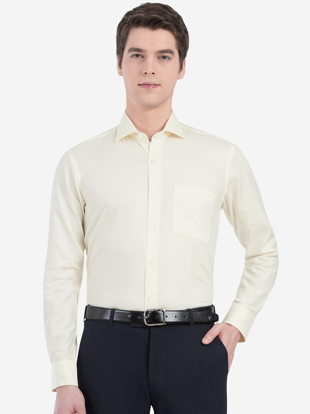 

METAL Men Yellow Custom Slim Fit Casual Shirt