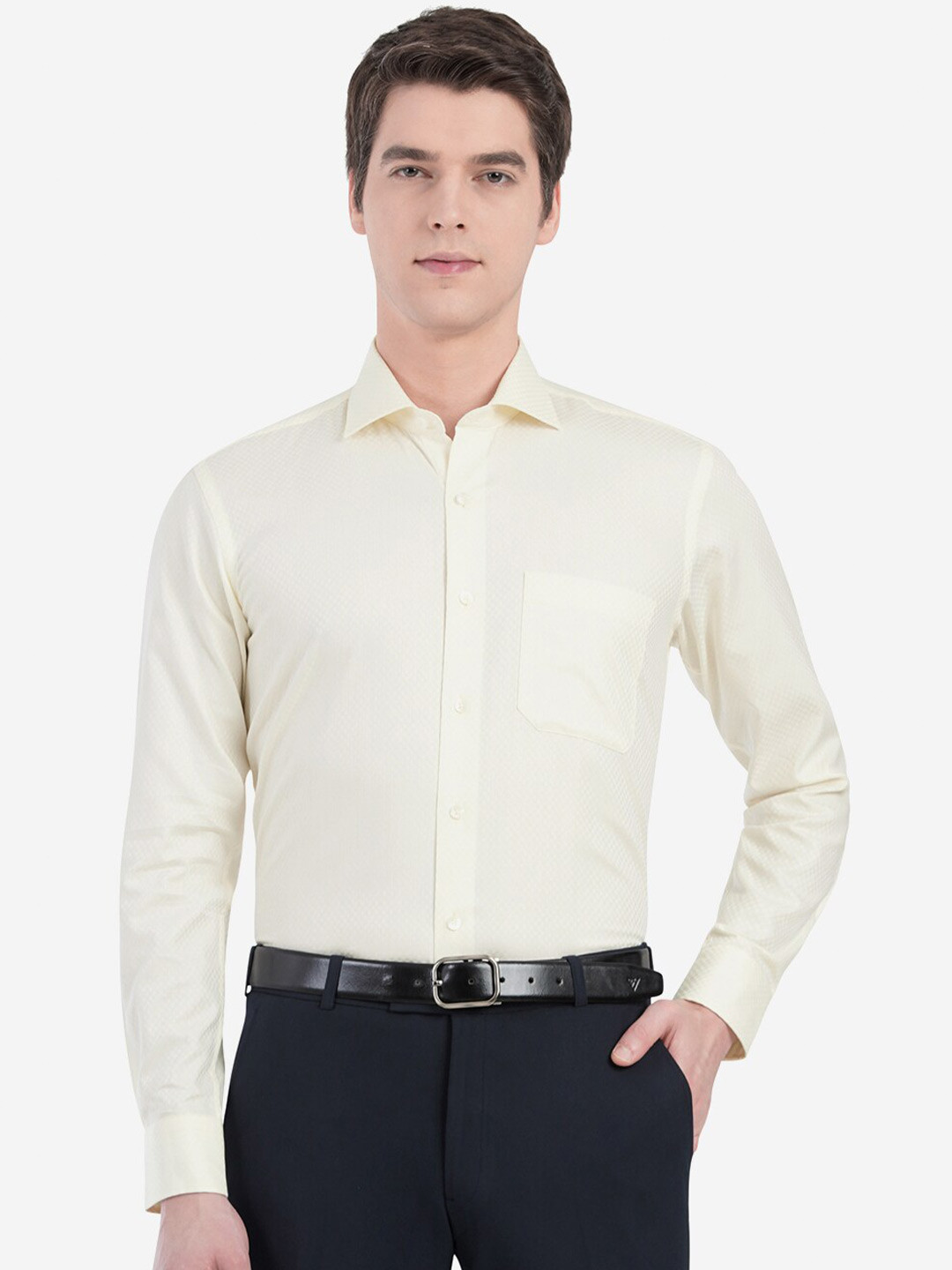 

METAL Men Yellow Custom Slim Fit Casual Shirt