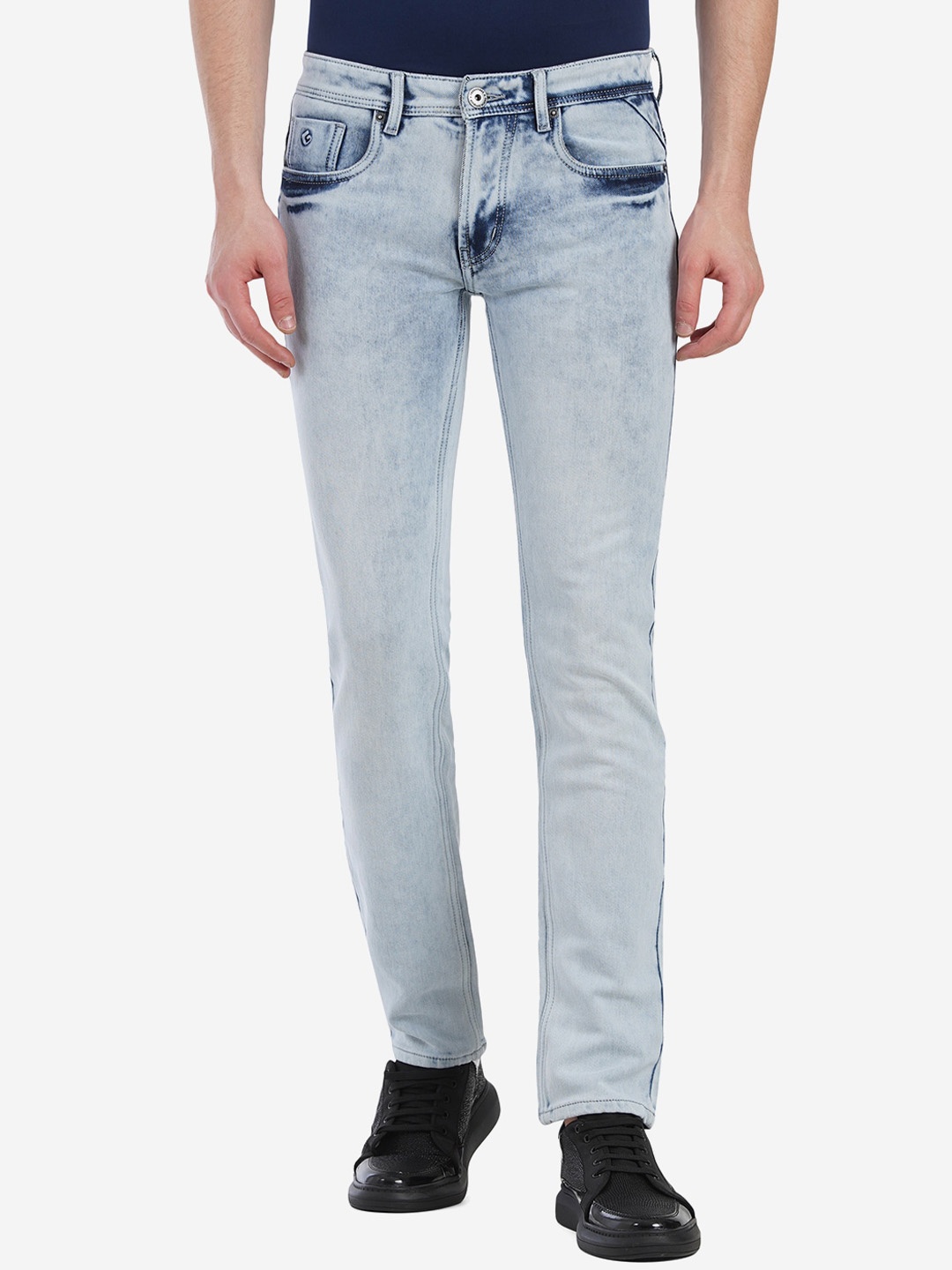 

Greenfibre Men Blue Narrow Slim Fit Heavy Fade Jeans