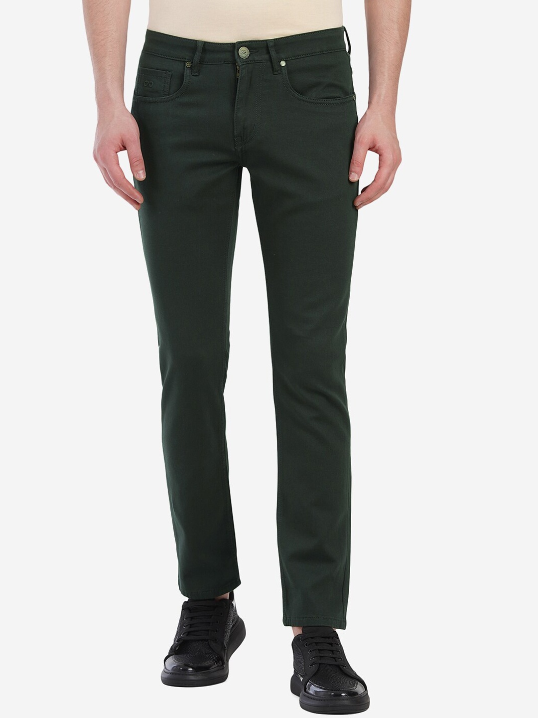 

JADE BLUE Men Green Narrow Slim Fit Jeans