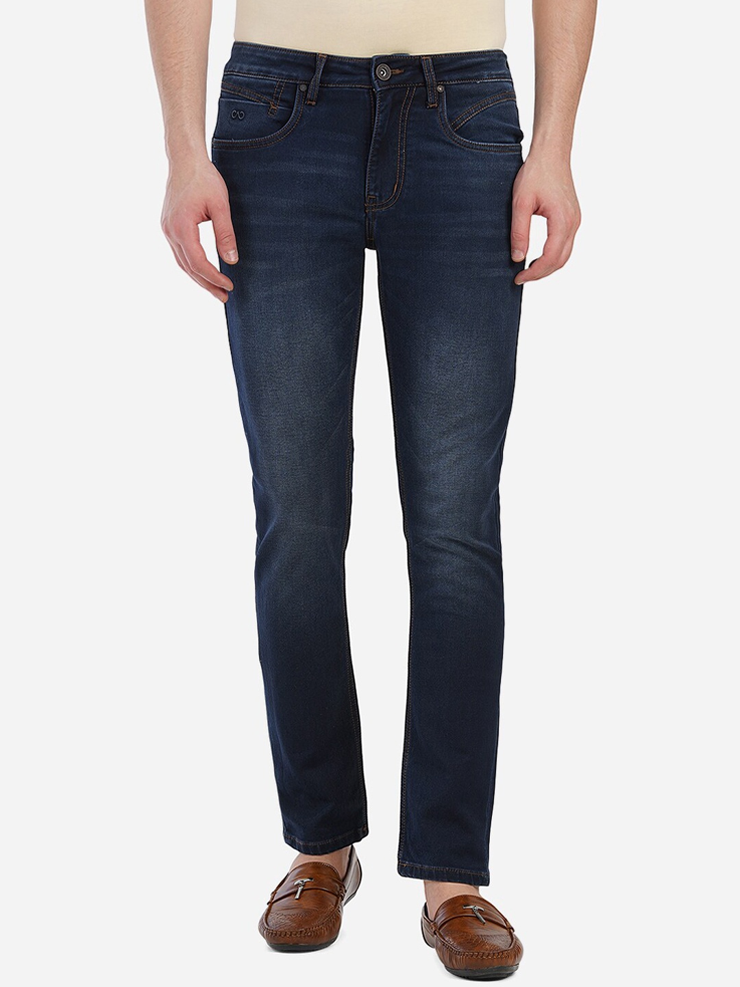 

JADE BLUE Men Blue Narrow Slim Fit Light Fade Jeans