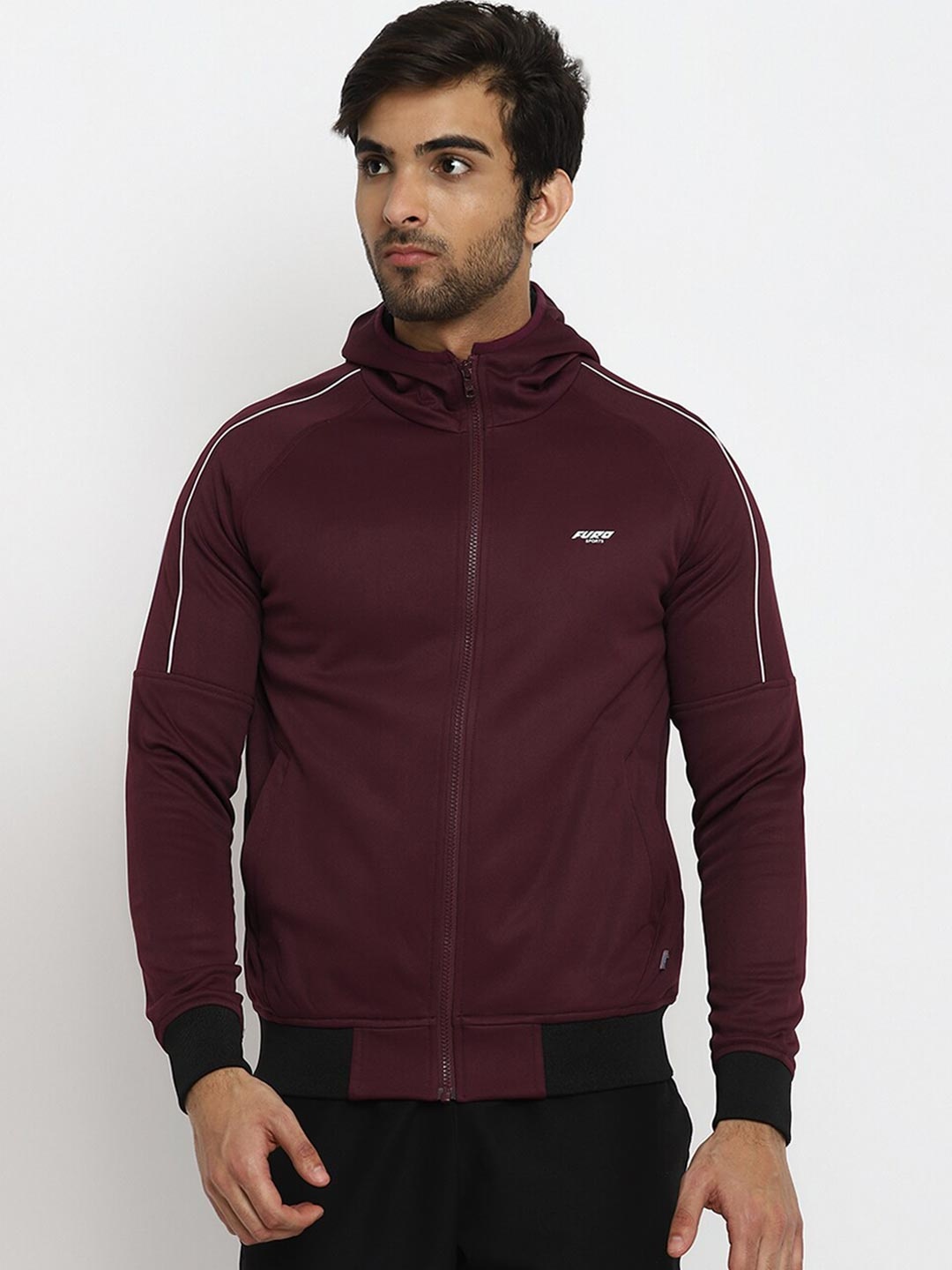 

FURO by Red Chief Men Maroon Hooded Sweatshirt