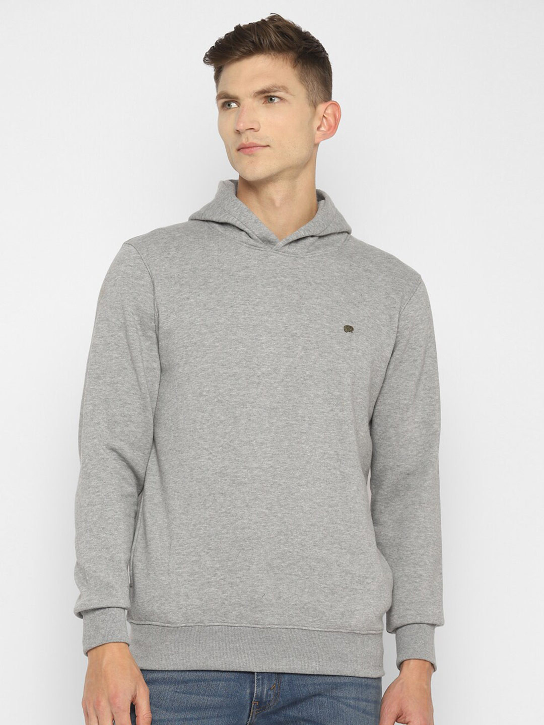 

Red Chief Men Grey Hooded Sweatshirt