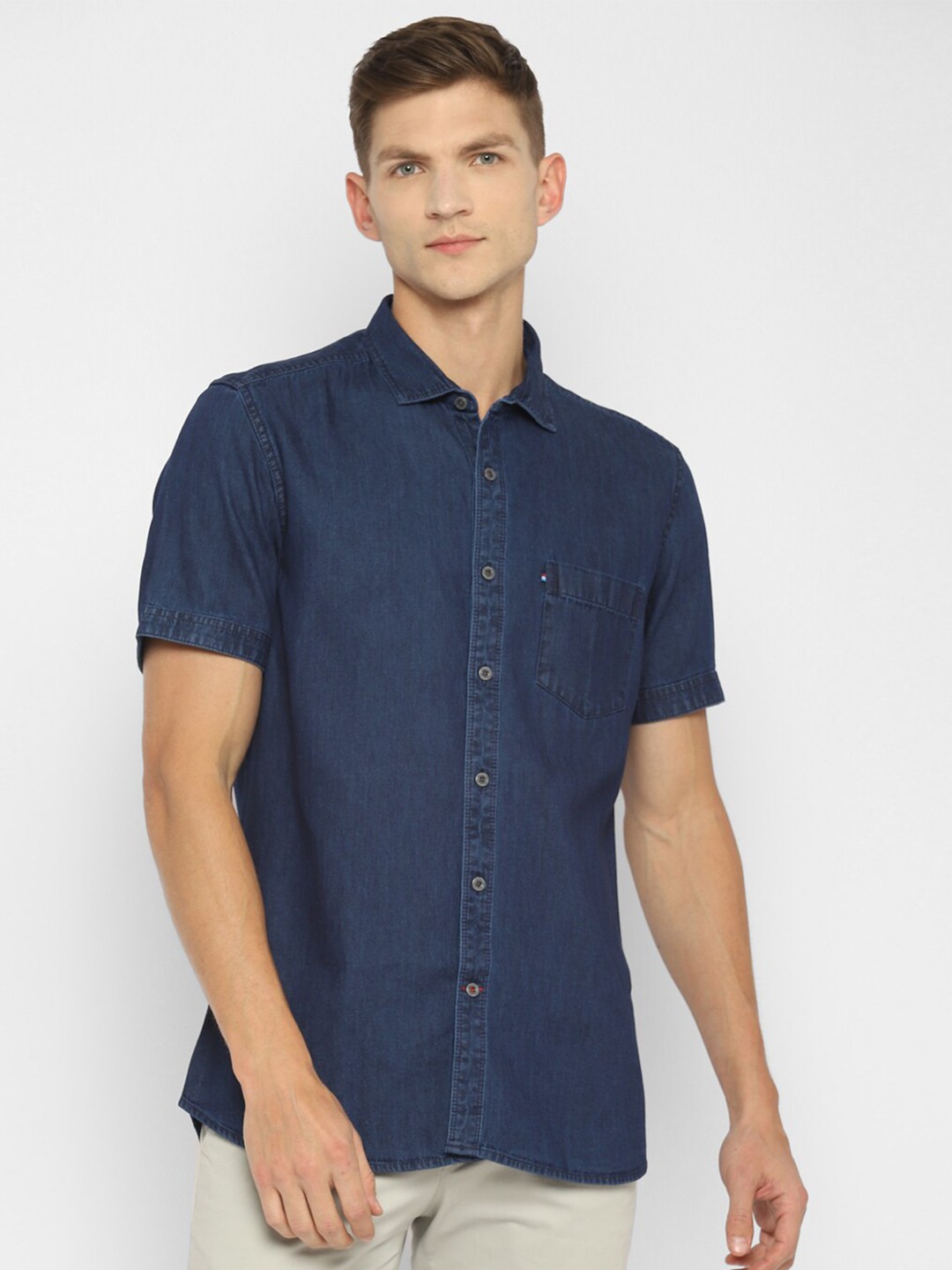 

Red Chief Men Blue Slim Fit Casual Shirt