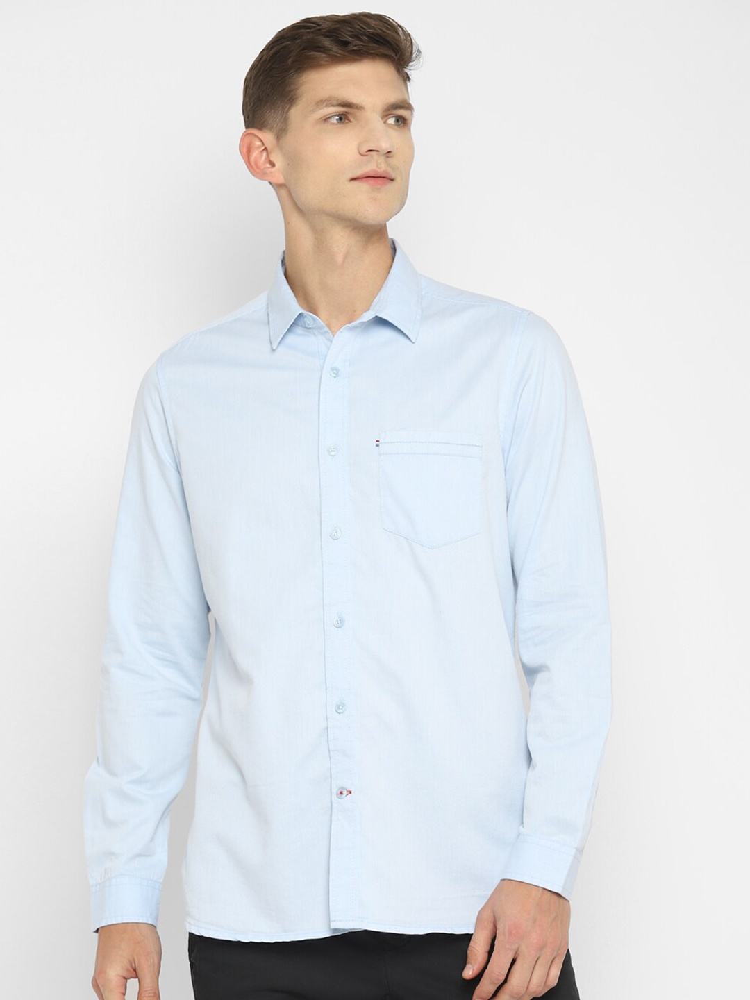

Red Chief Men Blue Slim Fit Casual Shirt