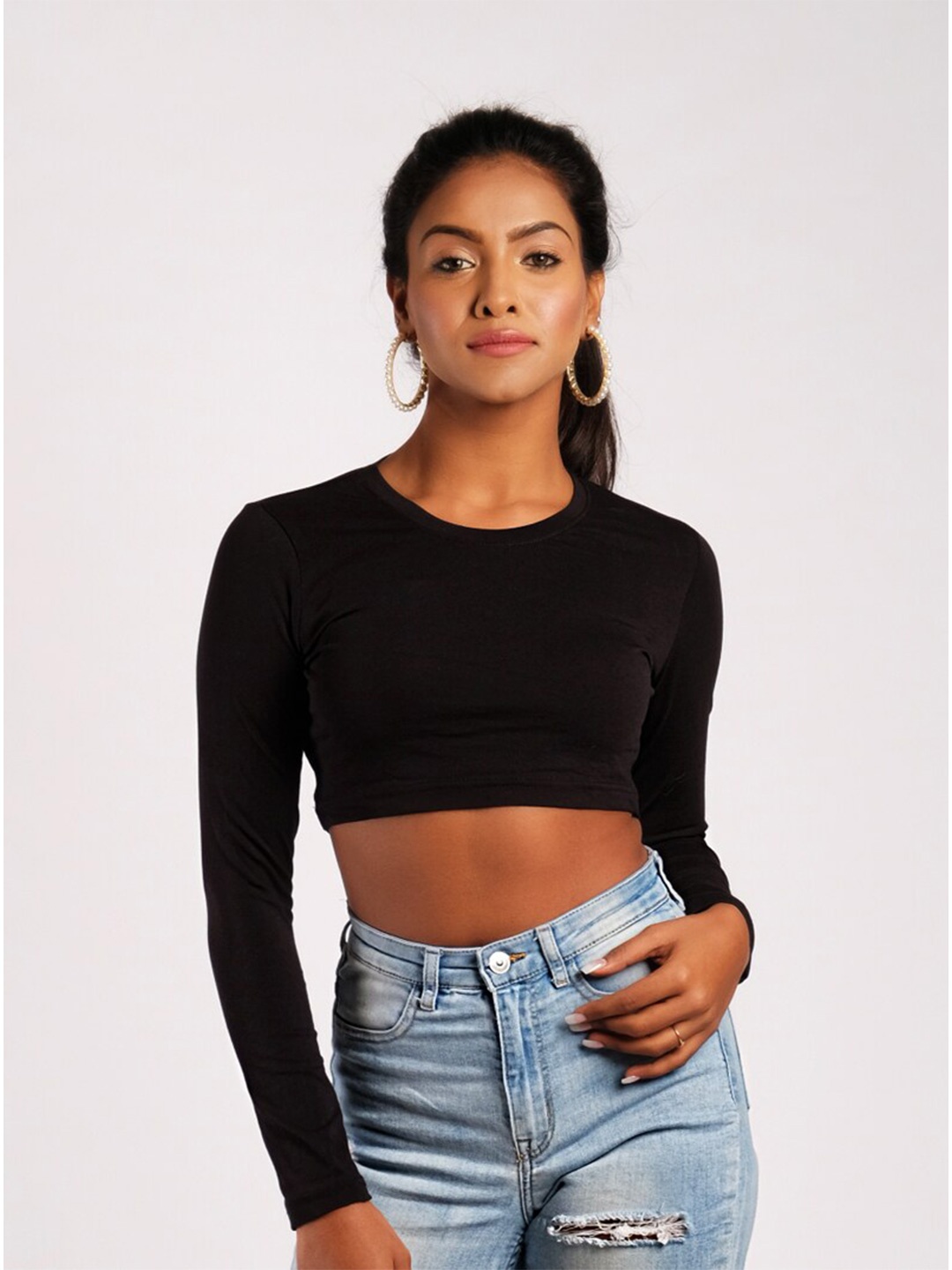 

Oh So Fly Black Crop Top