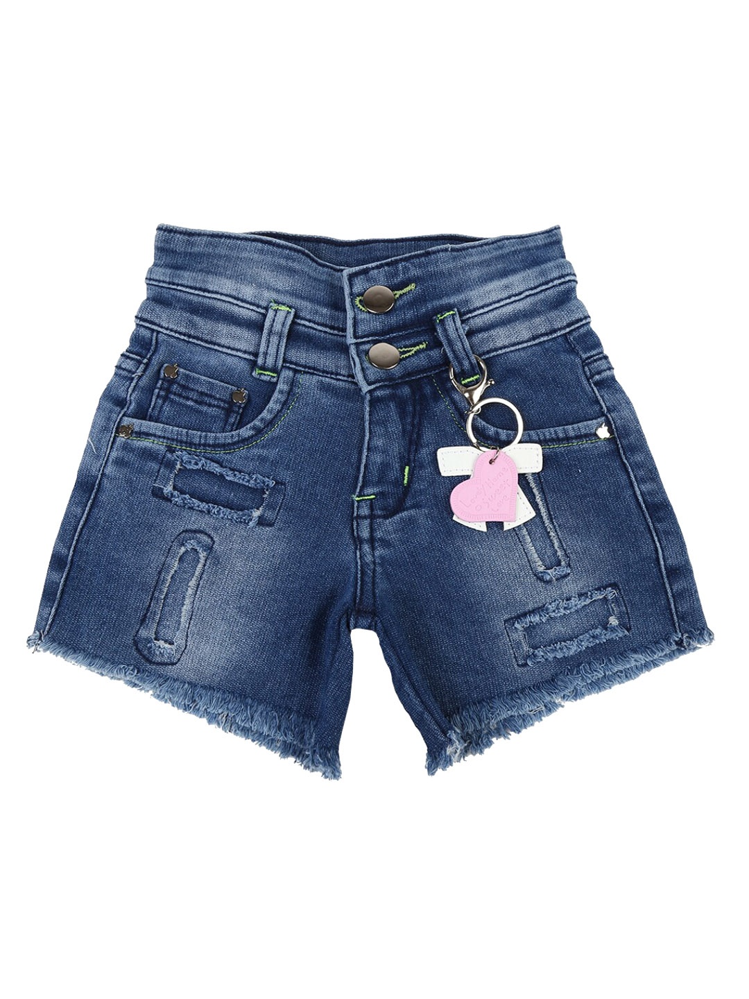 

V-Mart Girls Blue Conversational Denim Shorts