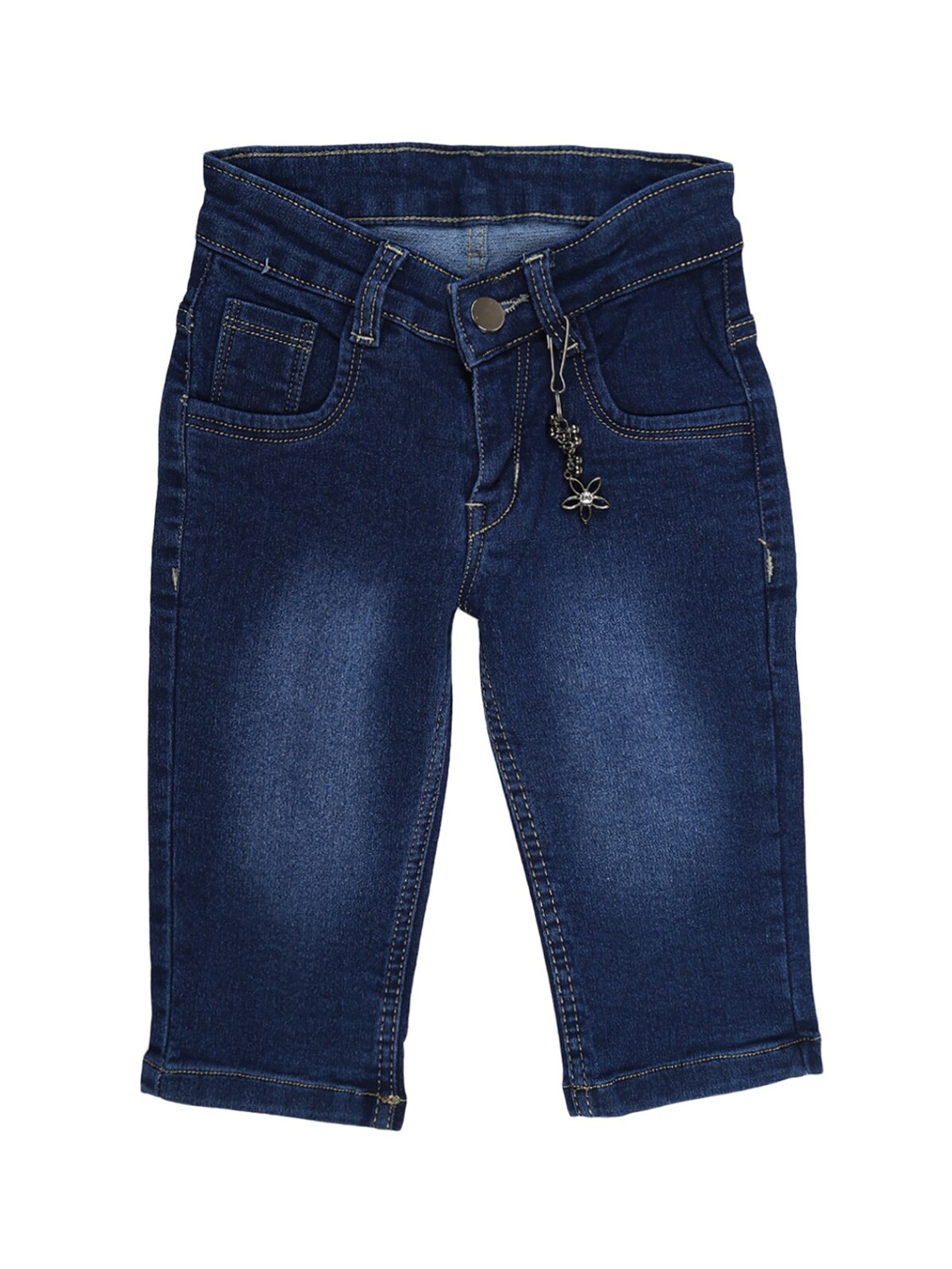 

V-Mart Girls Blue Washed Denim Shorts