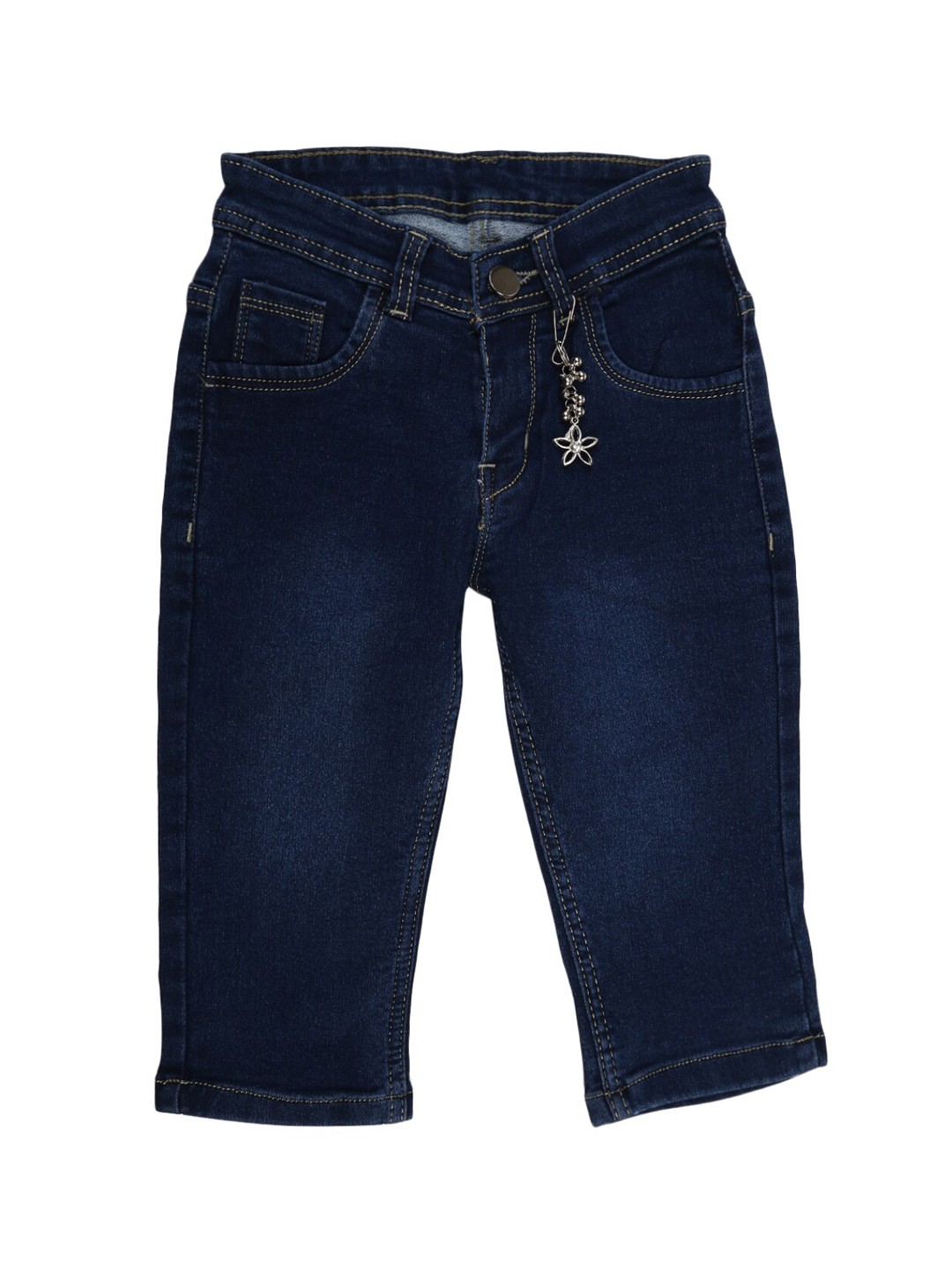 

V-Mart Girls Blue Washed Denim Shorts