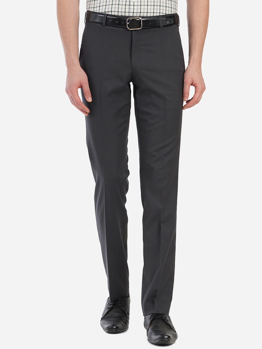 

Greenfibre Men Grey Custom Slim Fit Trousers
