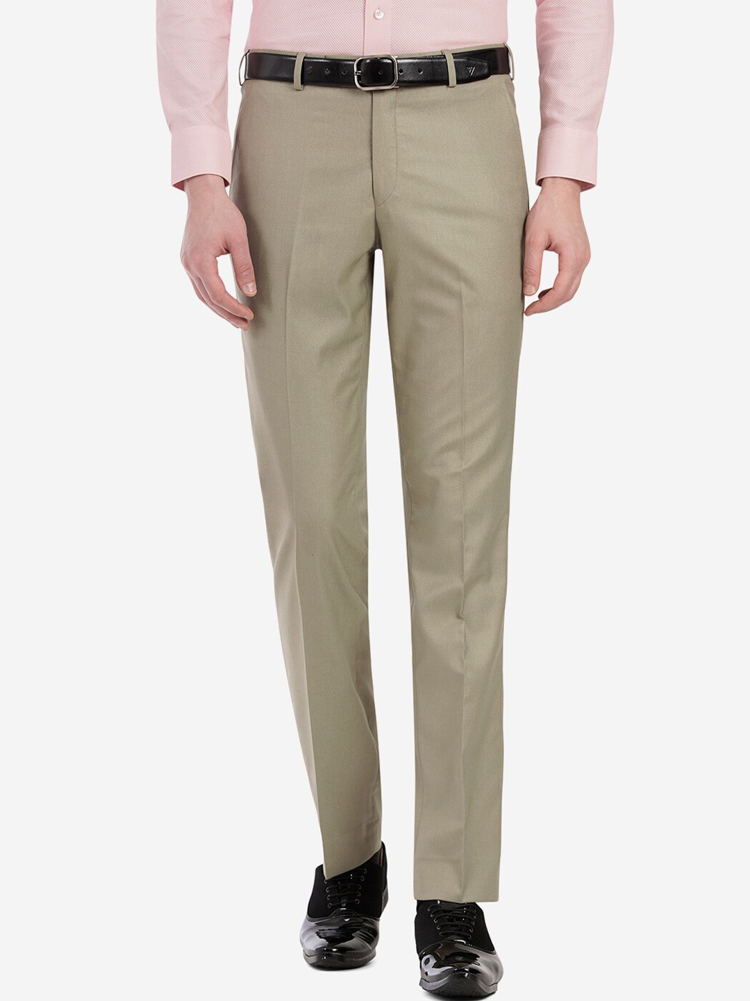 

Greenfibre Men Green Custom Slim Fit Trousers