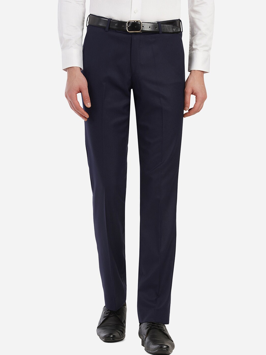 

Greenfibre Men Blue Custom Slim Fit Trousers