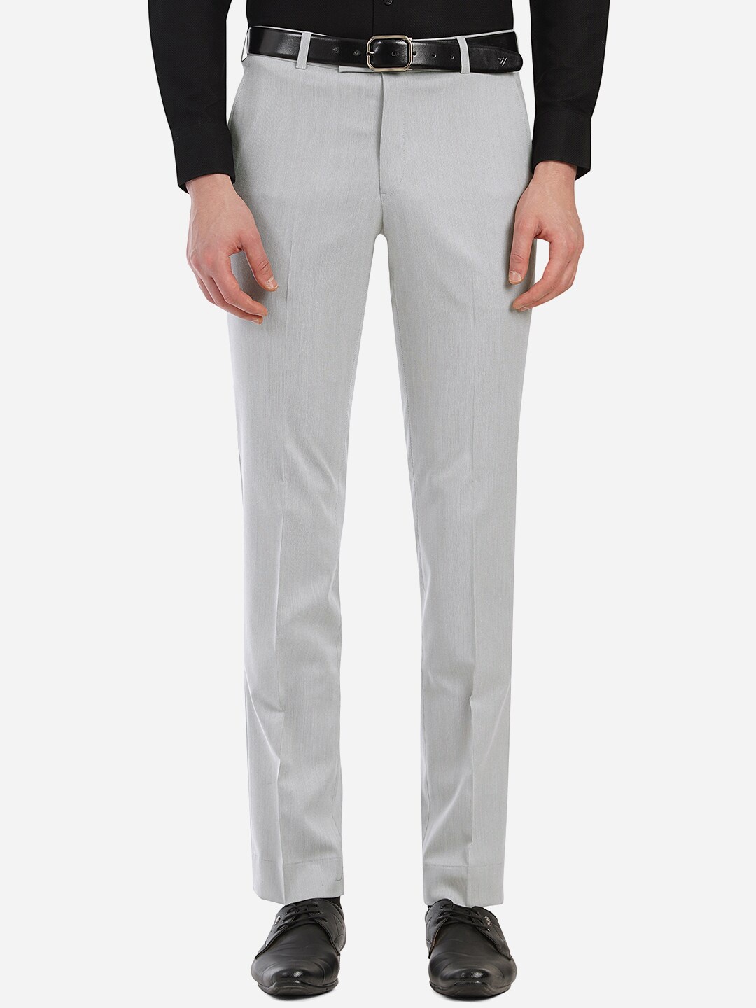 

Greenfibre Men Grey Custom Slim Fit Trousers