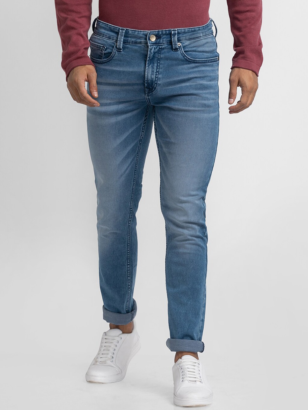 

SPYKAR Men Blue Relaxed Fit Low-Rise Heavy Fade Jeans