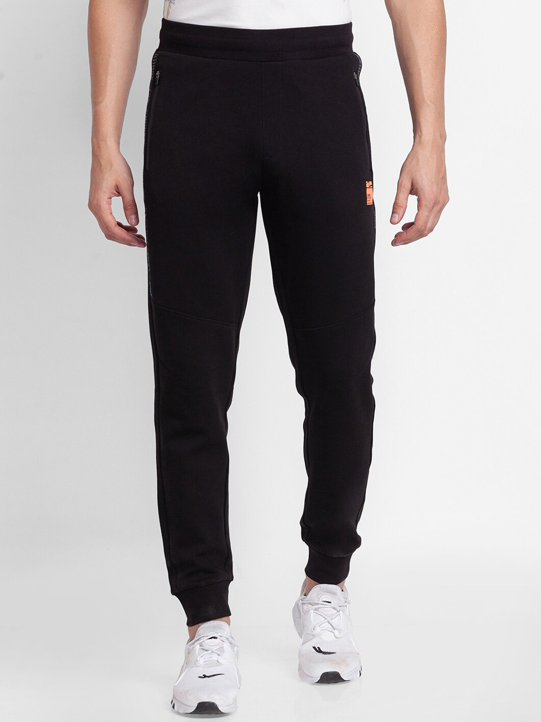 

SPYKAR Men Black Solid Cotton Slim-Fit Joggers