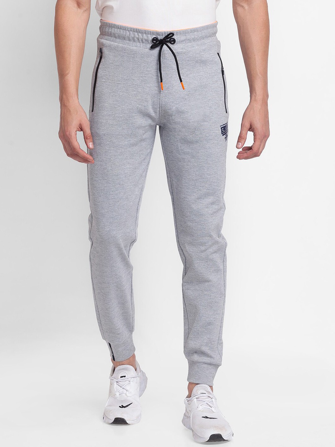 

SPYKAR Men White Solid Cotton Slim fit Joggers