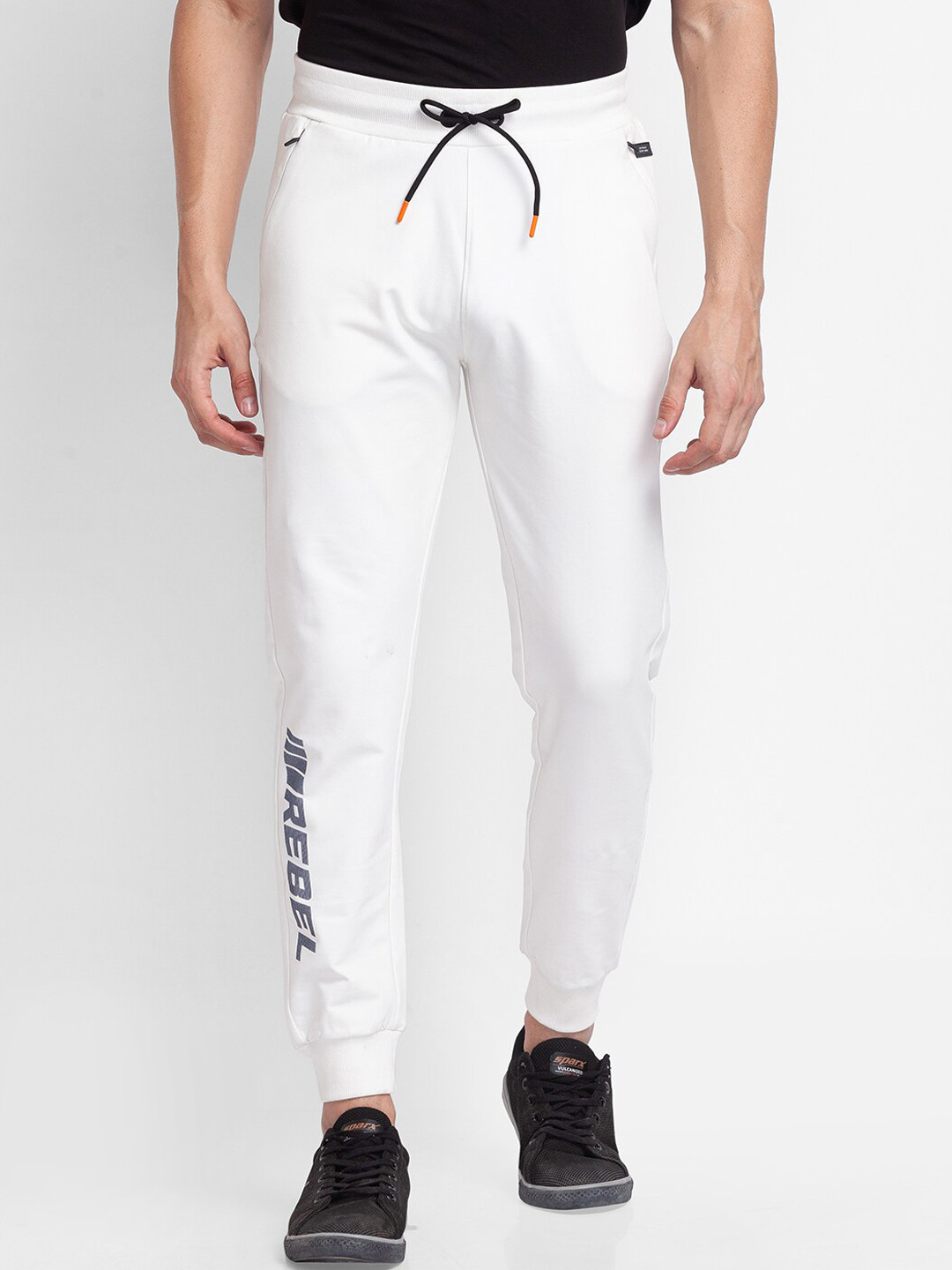 

SPYKAR Men White Solid Slim-Fit Track Pants
