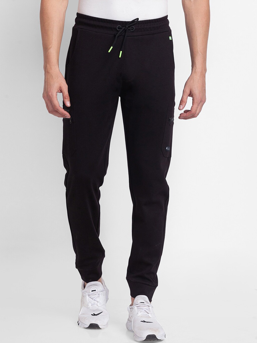 

SPYKAR Men Black Solid Cotton Slim-Fit Joggers