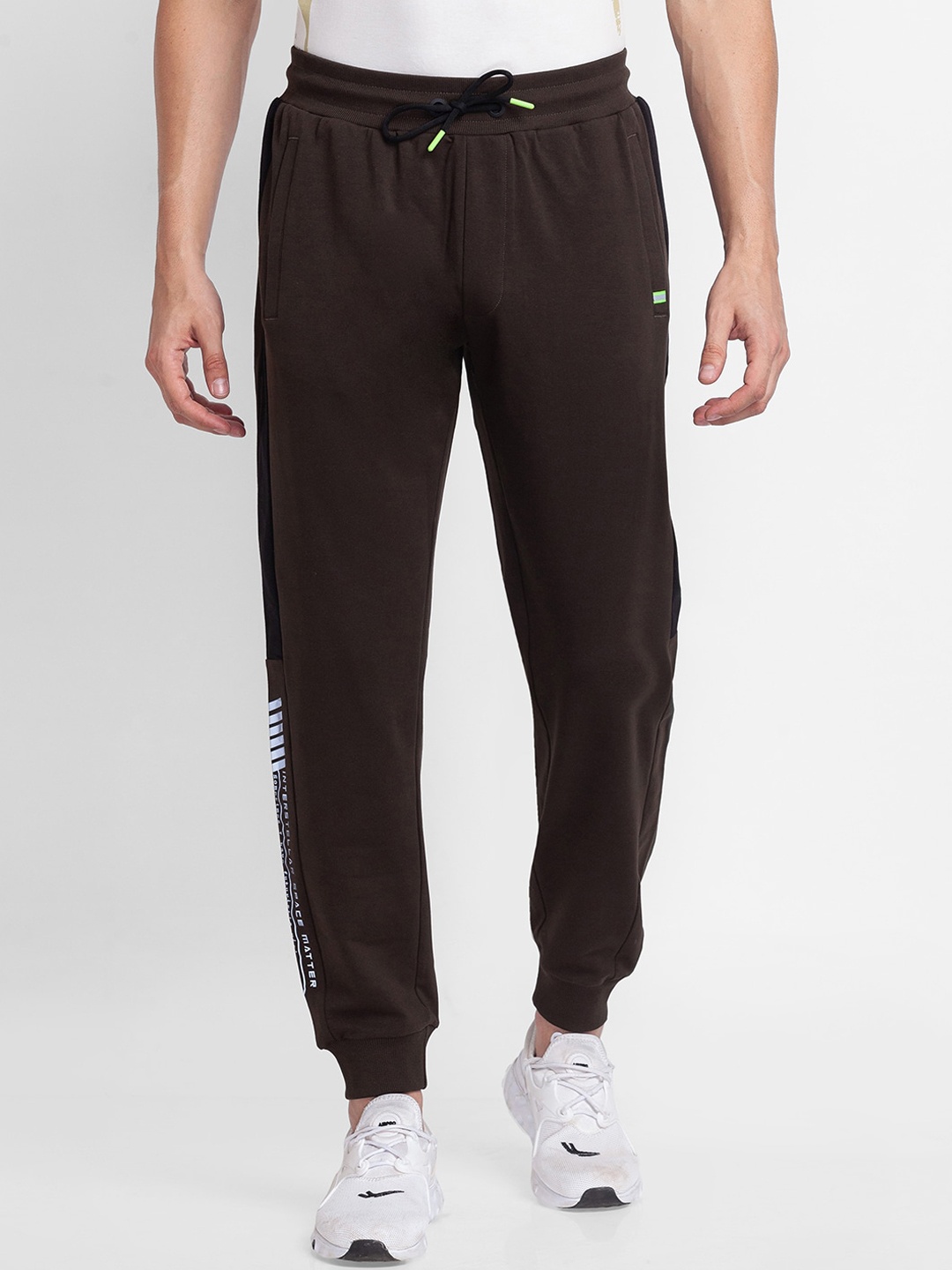 

SPYKAR Men Olive-Green Solid Slim-Fit Track Pants