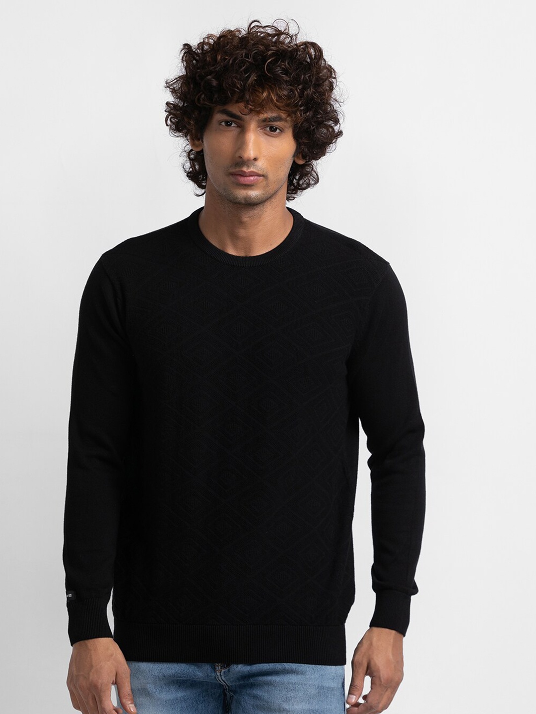 

SPYKAR Men Black Pullover