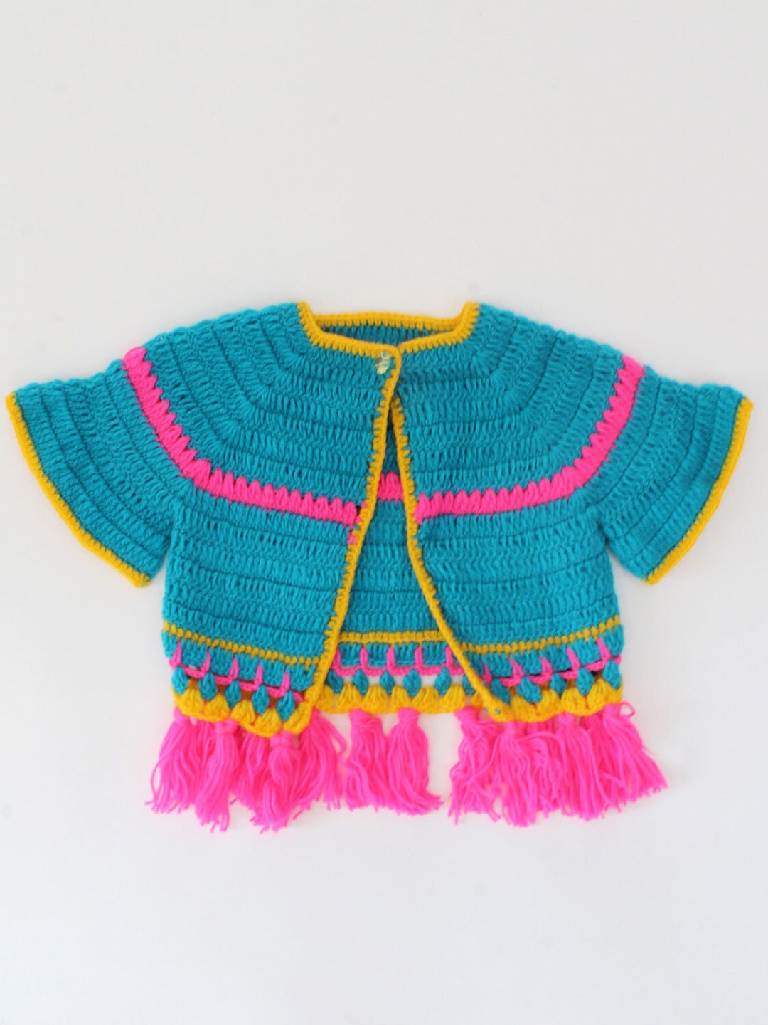

Woonie Unisex Kids Blue & Yellow Striped