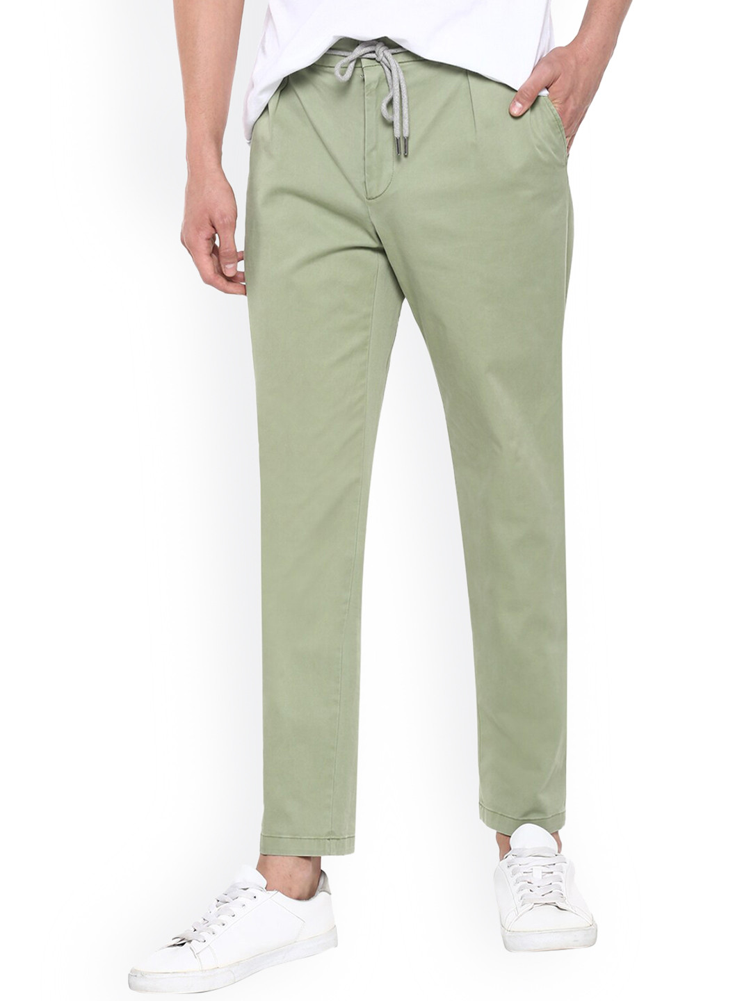 

HACKETT LONDON Men Green Pleated Trousers