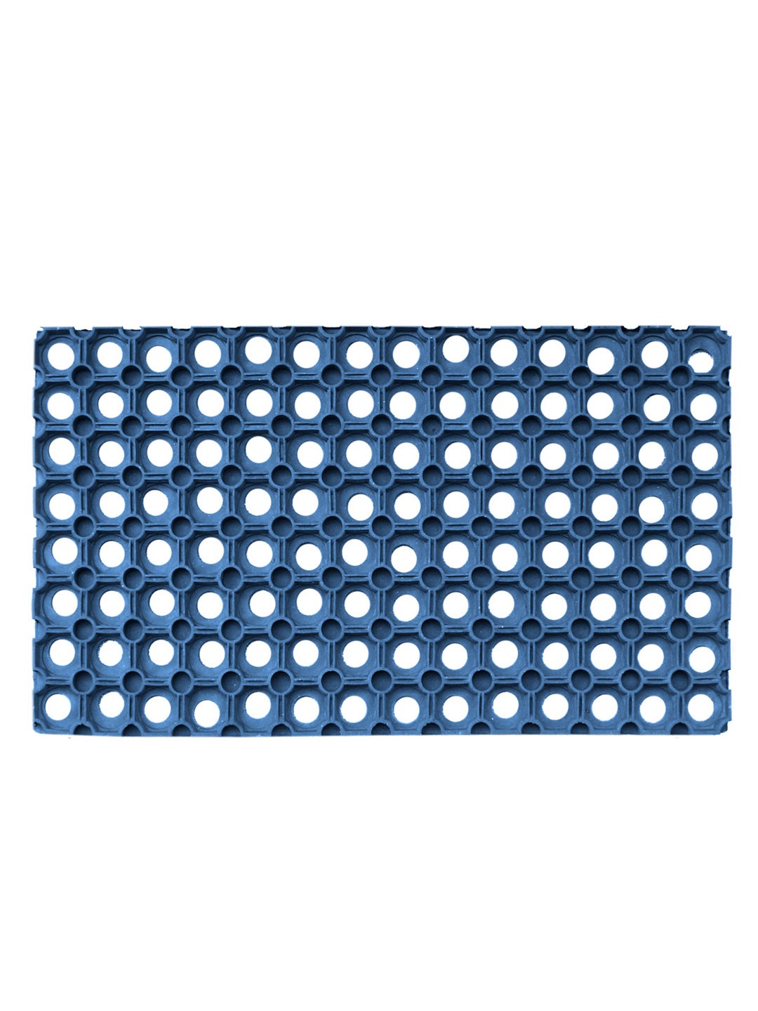 

LUXEHOME INTERNATIONAL Blue Self-Design Anti-Skid Rubber Doormat
