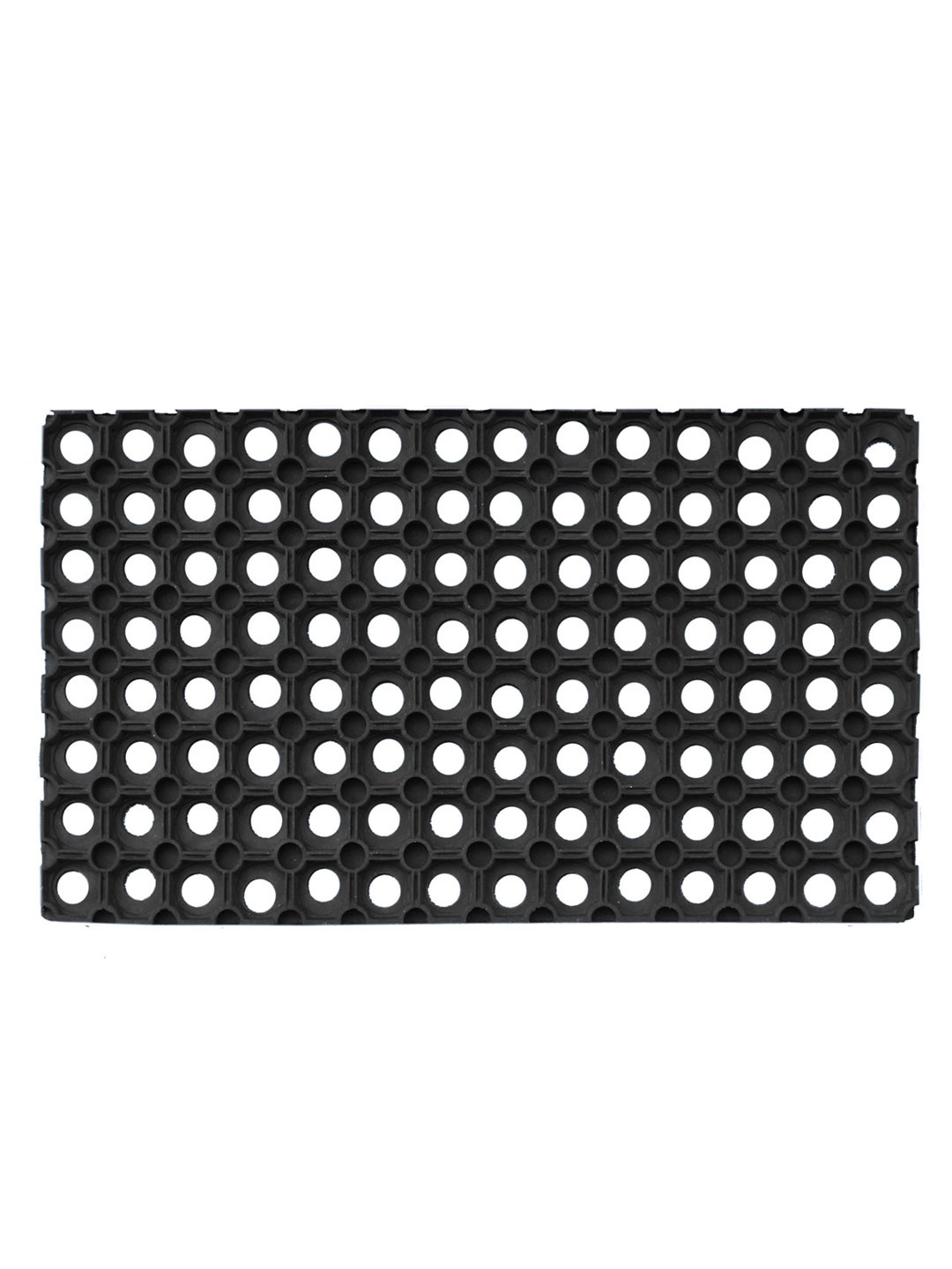

LUXEHOME INTERNATIONAL Black Hollow Rubber Anti Skid Doormats