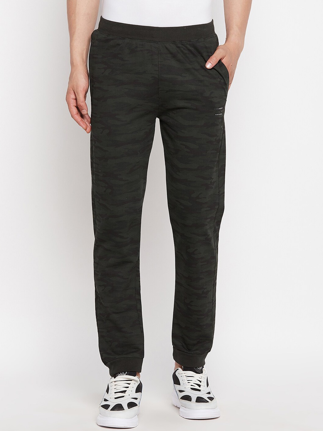 

Okane Men Olive Green Camouflage Joggers