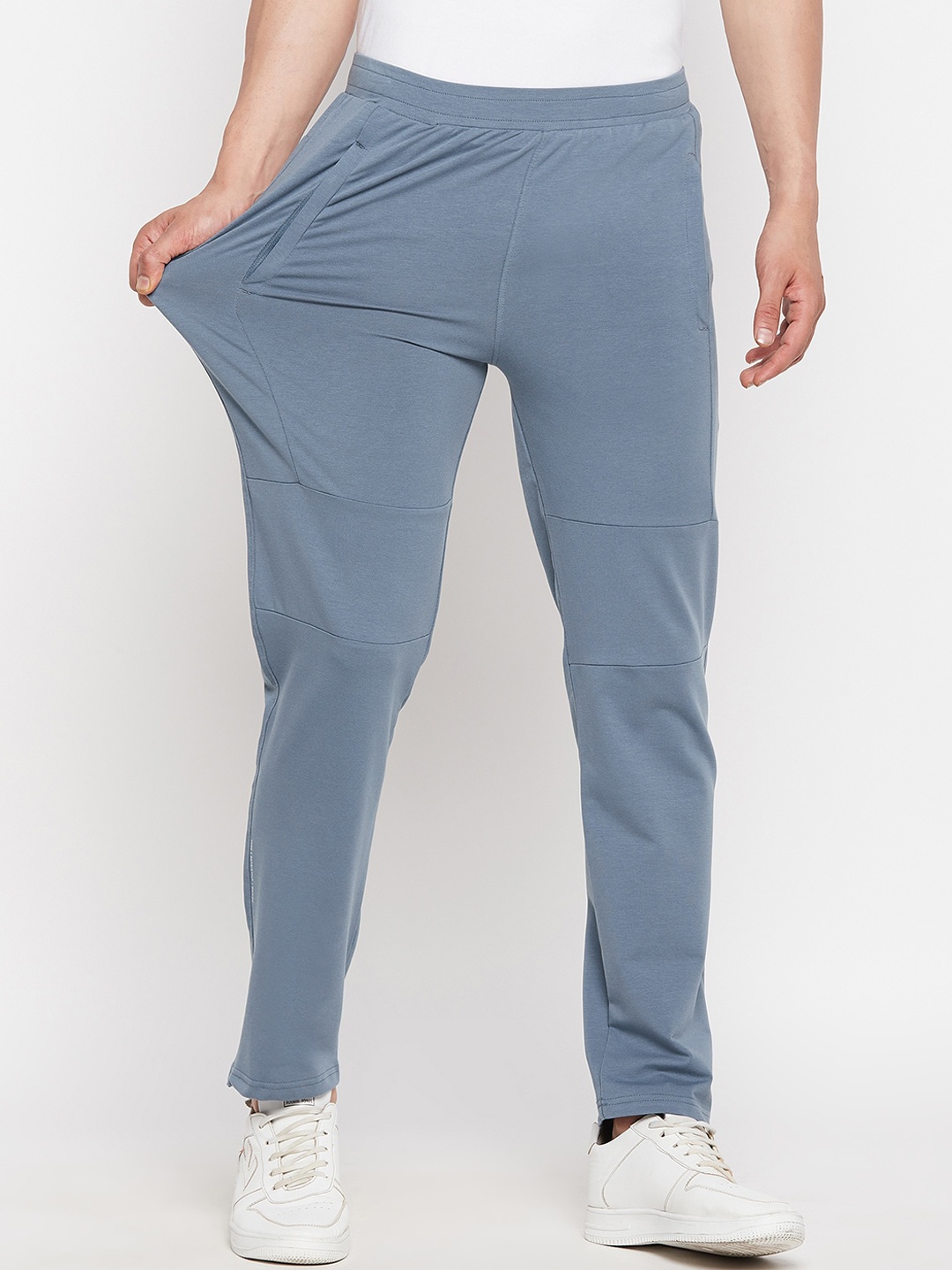 

Okane Men Blue Solid Track Pants